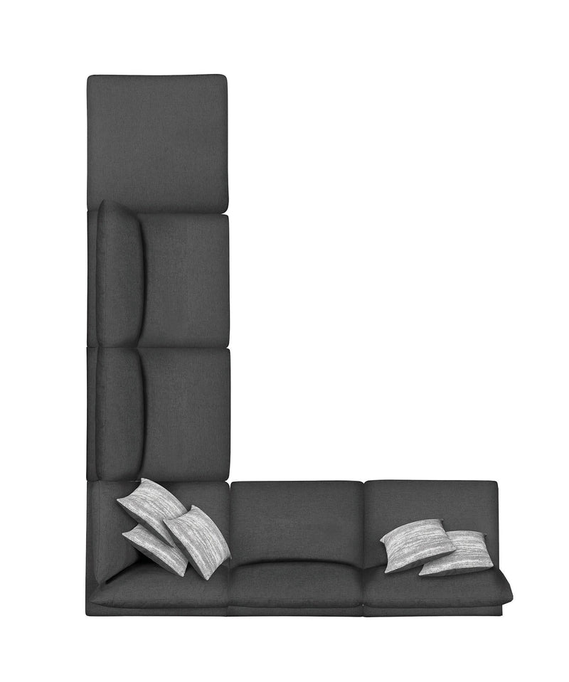 Serene - Charcoal - 6pc Modular Sectional - Ornate Home