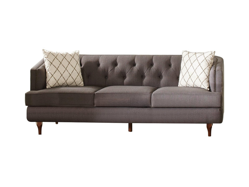 Shelby - Grey & Brown - Stationary Sofa - Ornate Home