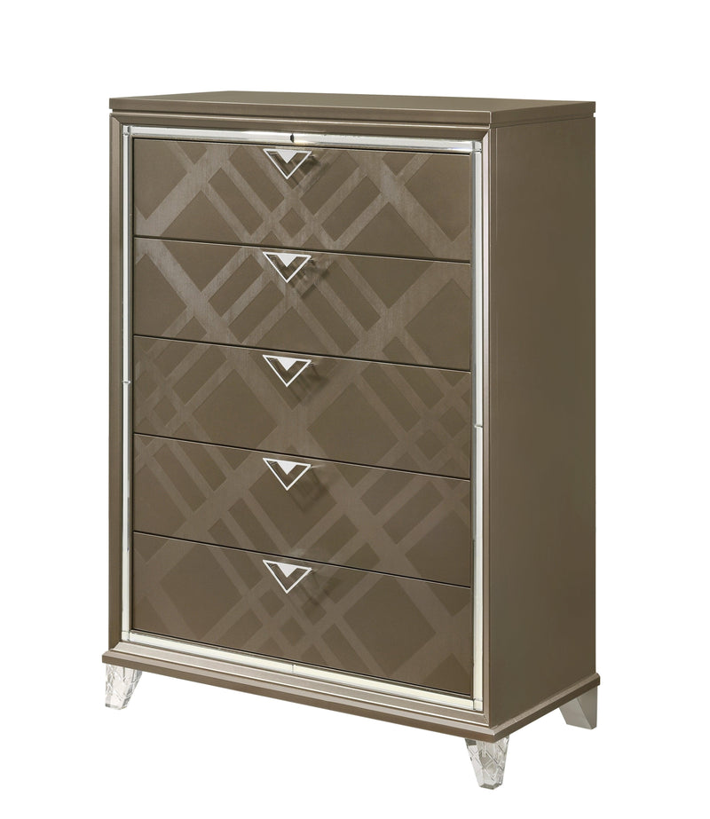 Skylar Dark Champagne Chest - Ornate Home