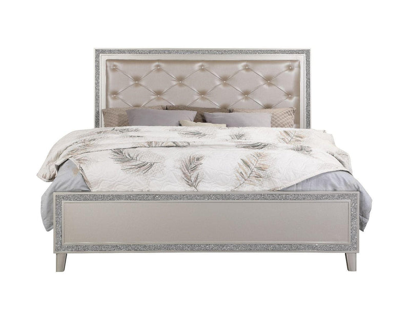 Sliverfluff California King Bed w/ LED - Ornate Home