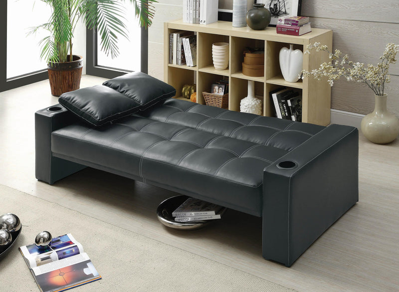 Spears - Black - Sofa Bed - Ornate Home