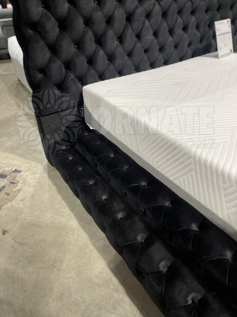 Stefania - Black - Platform Bed - Ornate Home