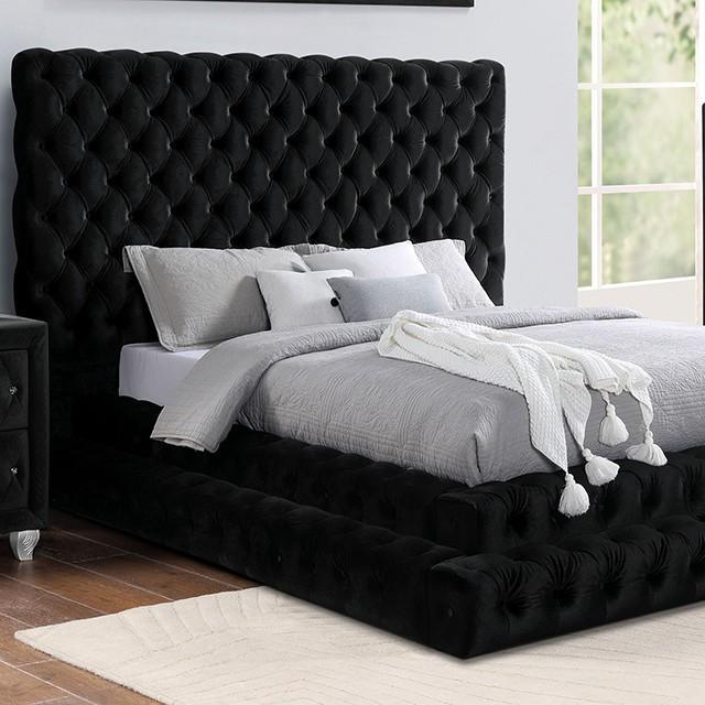 Stefania - Black - Platform Bed - Ornate Home