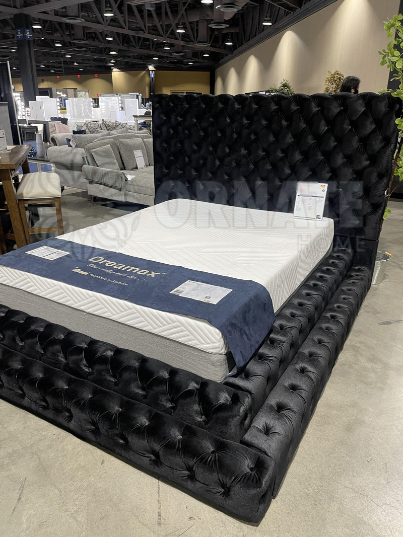 Stefania - Black - Platform Bed - Ornate Home