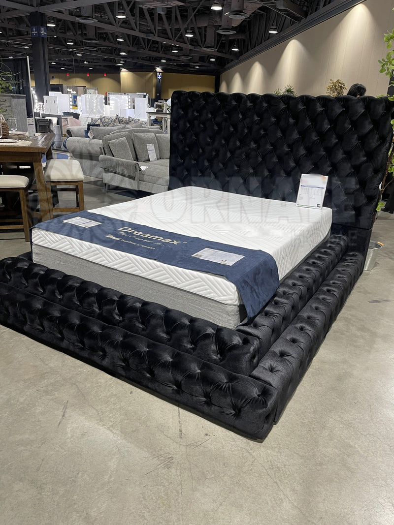 Stefania - Black - Platform Bed - Ornate Home