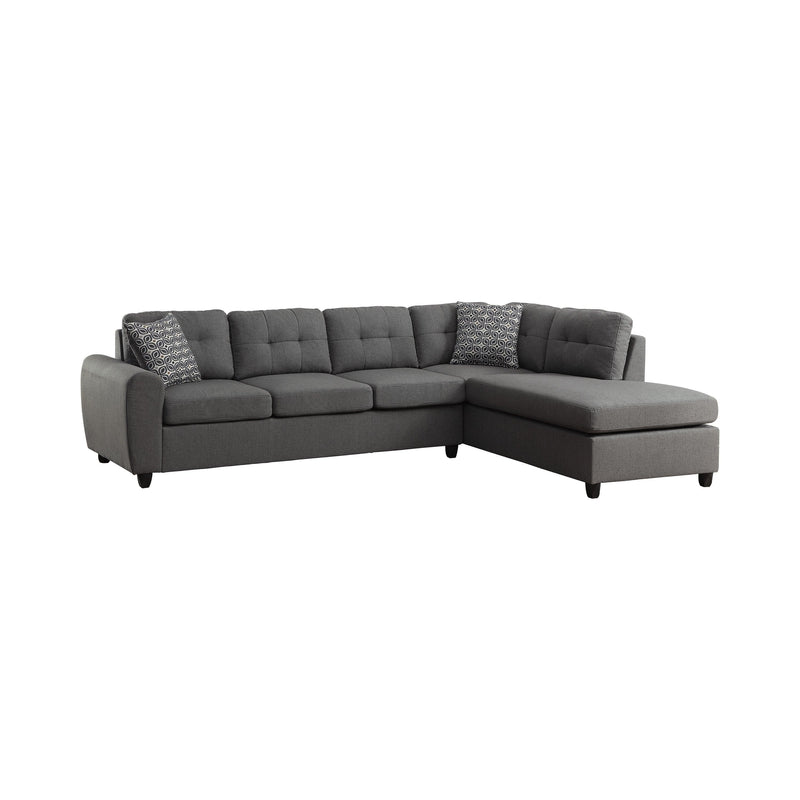 Stonenesse - Grey - Reversible L Shape Sectional Sofa - Ornate Home