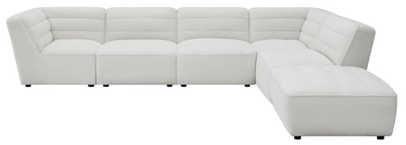 Sunny - Natural White - 6pc Modular Sectional - Ornate Home