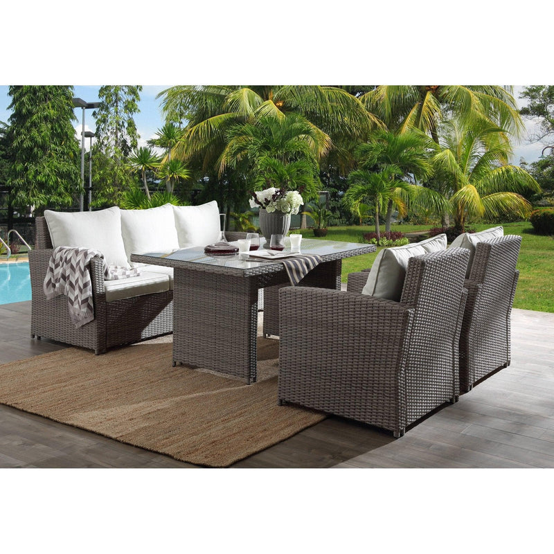 Tahan - Gray Wicker - 4Pc Patio Set - Ornate Home