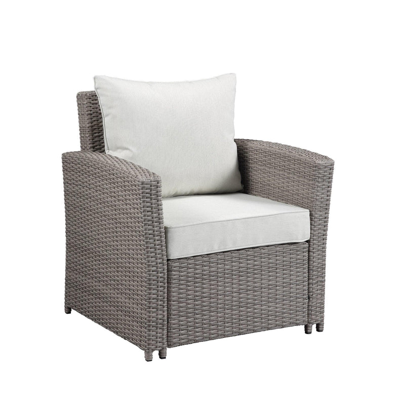 Tahan - Gray Wicker - 4Pc Patio Set - Ornate Home