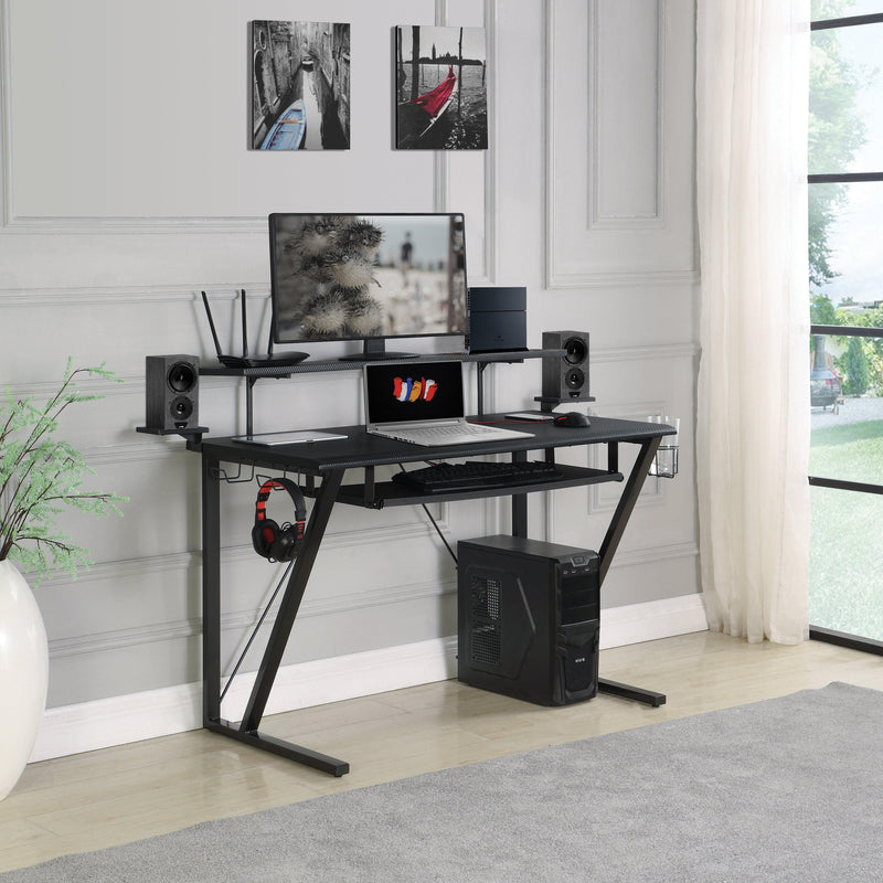 Tech Spec - Gunmetal - Gaming Desk - Ornate Home