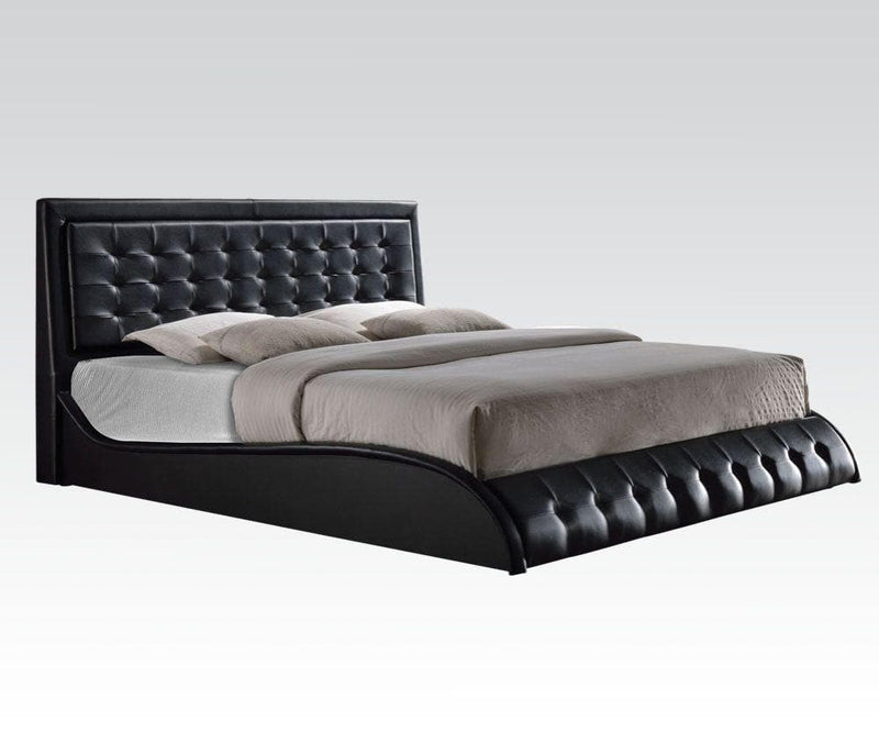 Tirrel - Rich Black - Queen Platform Bed - Ornate Home