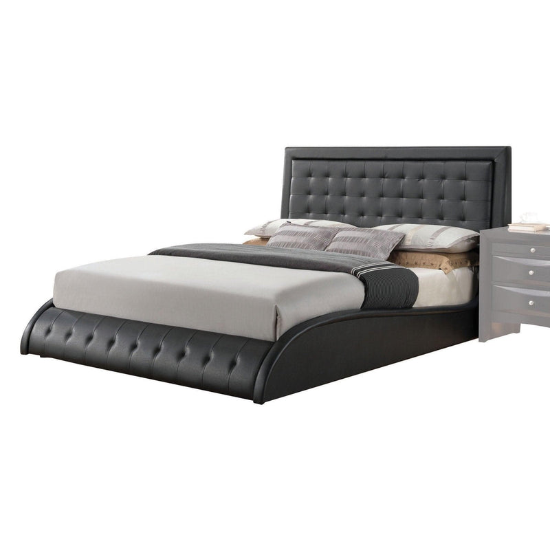 Tirrel - Rich Black - Queen Platform Bed - Ornate Home