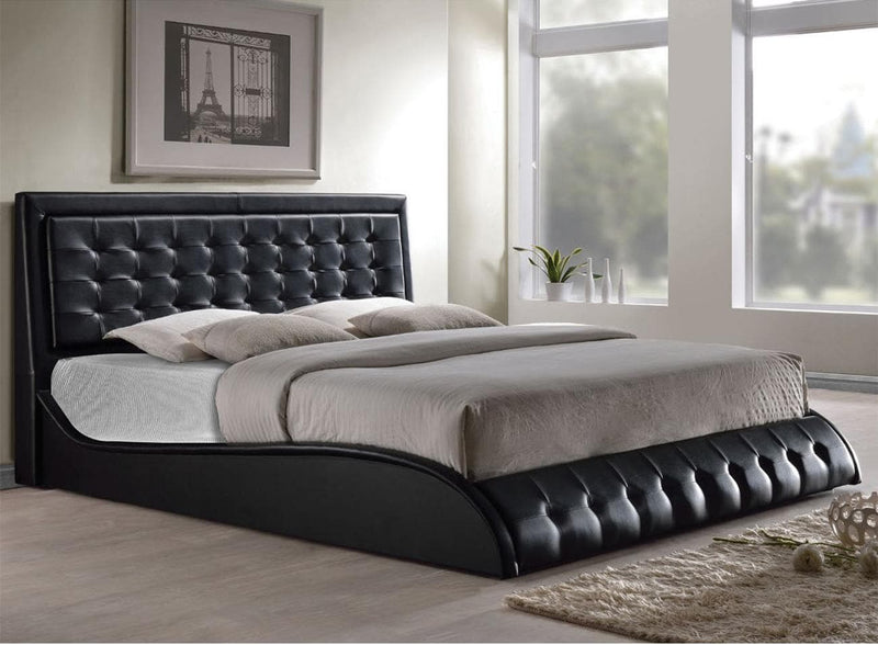 Tirrel - Rich Black - Queen Platform Bed - Ornate Home