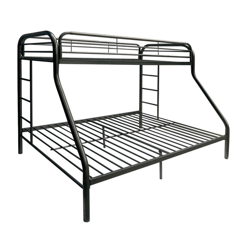 Tritan Black Bunk Bed (Twin/Full) - Ornate Home