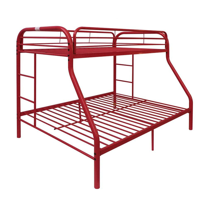 Tritan Red Bunk Bed (Twin/Full) - Ornate Home