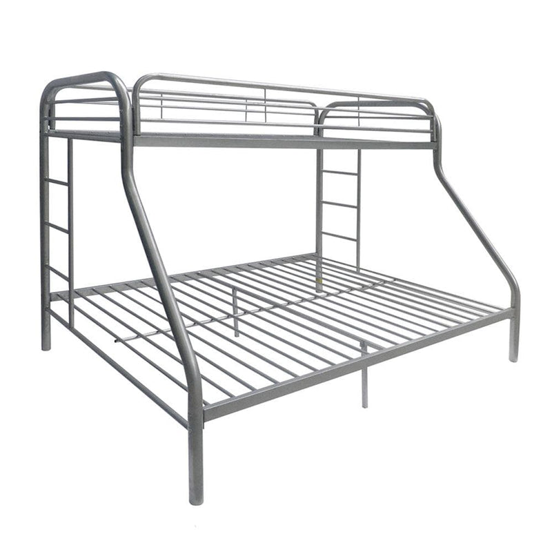 Tritan Silver Bunk Bed (Twin/Full) - Ornate Home