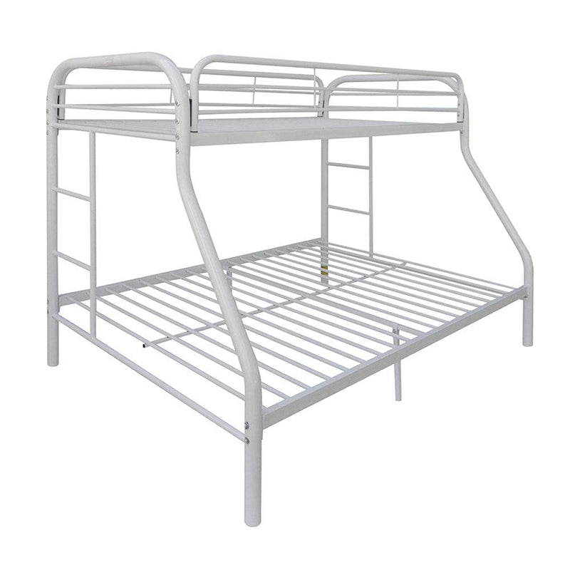 Tritan White Bunk Bed (Twin/Full) - Ornate Home