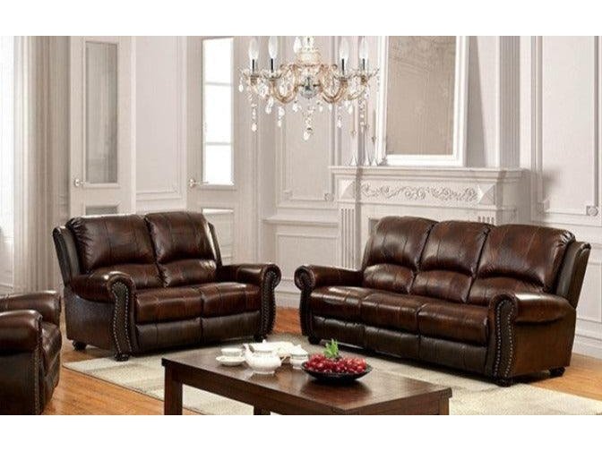 Turton - Brown - Stationary Sofa & Loveseat - 2pc - Ornate Home