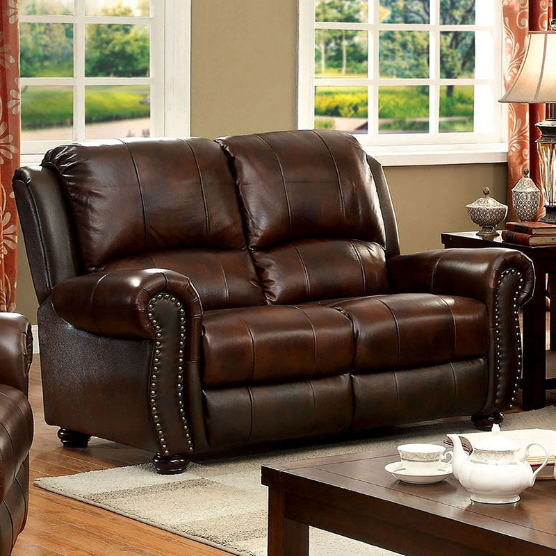 Turton - Brown - Stationary Sofa & Loveseat - 2pc - Ornate Home