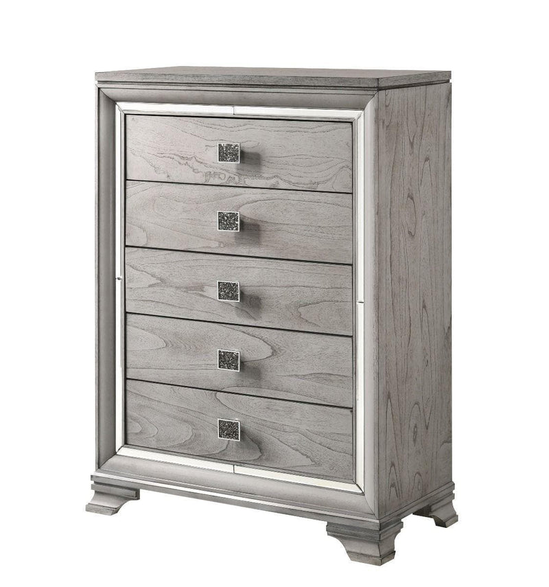 Vail Gray LED Panel Bedroom Set - Ornate Home