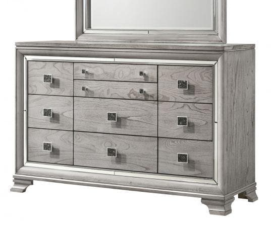 Vail Gray LED Panel Bedroom Set - Ornate Home