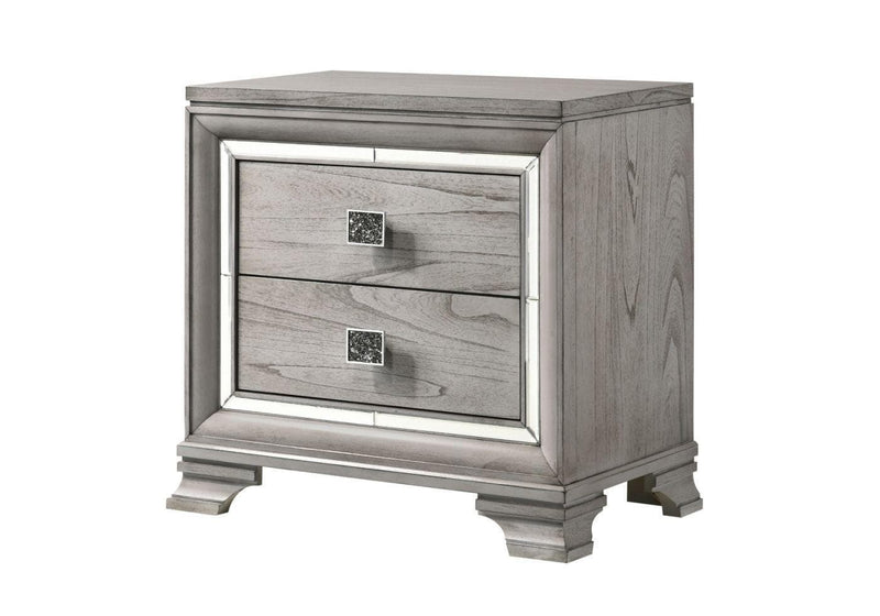 Vail Gray Nightstand - Ornate Home