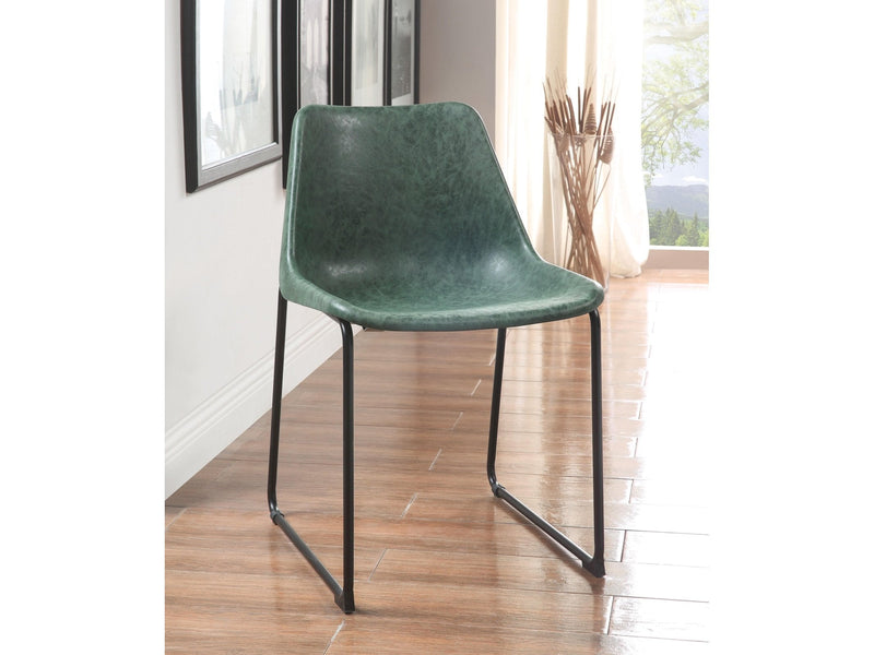 Valgus Vintage Green & Black Side Chair - Ornate Home