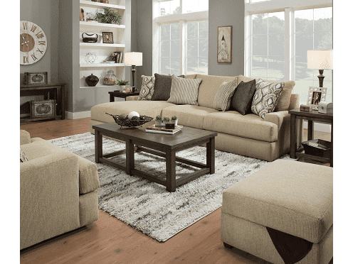 Vassenia 2-Tone Latte Chenille Modular - RF Sofa - Ornate Home