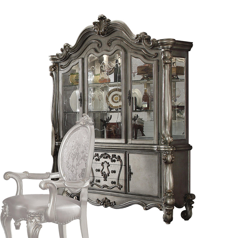 Versailles Antique Platinum Hutch & Buffet - Ornate Home