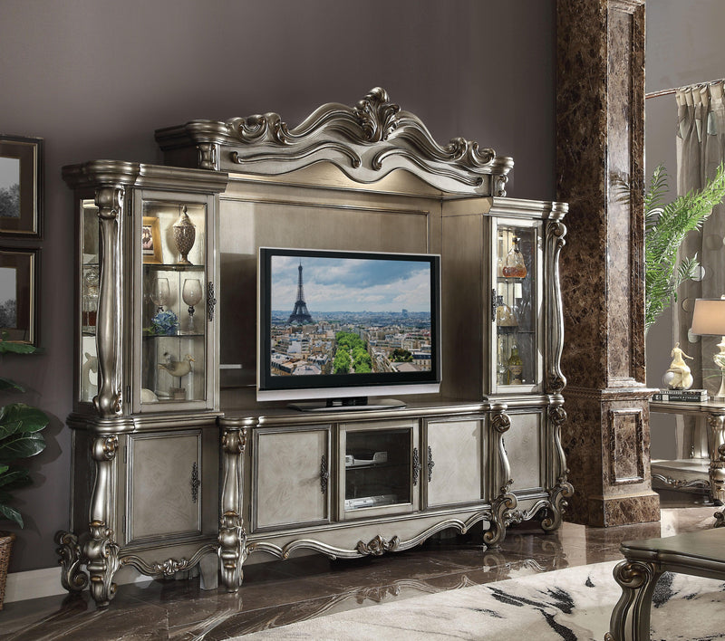 Versailles Antique Platinum TV Stand - Ornate Home