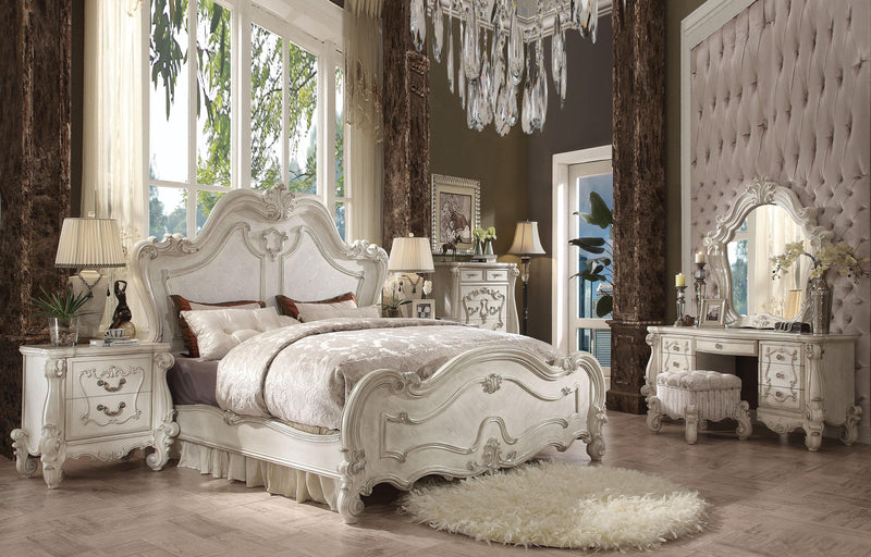 Versailles Bone White California King Bed - Ornate Home