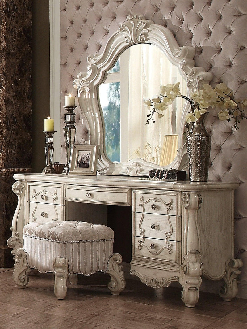 Versailles Bone White Mirror - Ornate Home