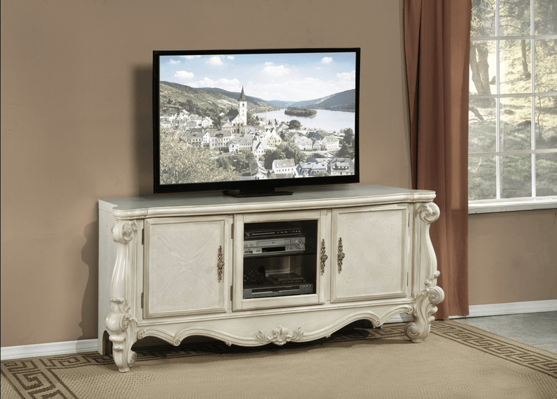 Versailles Bone White TV Stand - Ornate Home