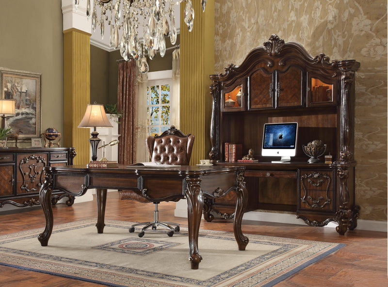 Versailles Cherry Oak Computer Desk & Hutch - Ornate Home