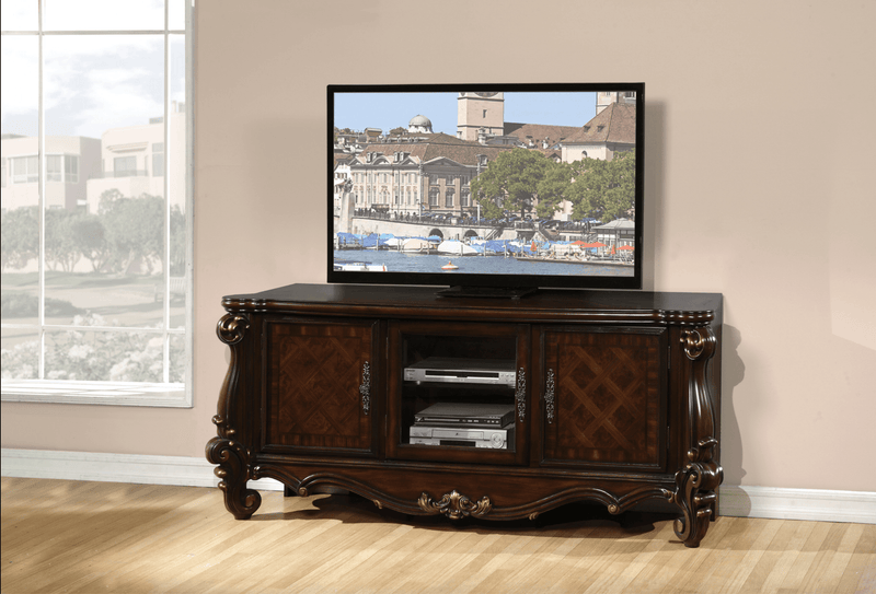 Versailles Cherry Oak TV Stand - Ornate Home