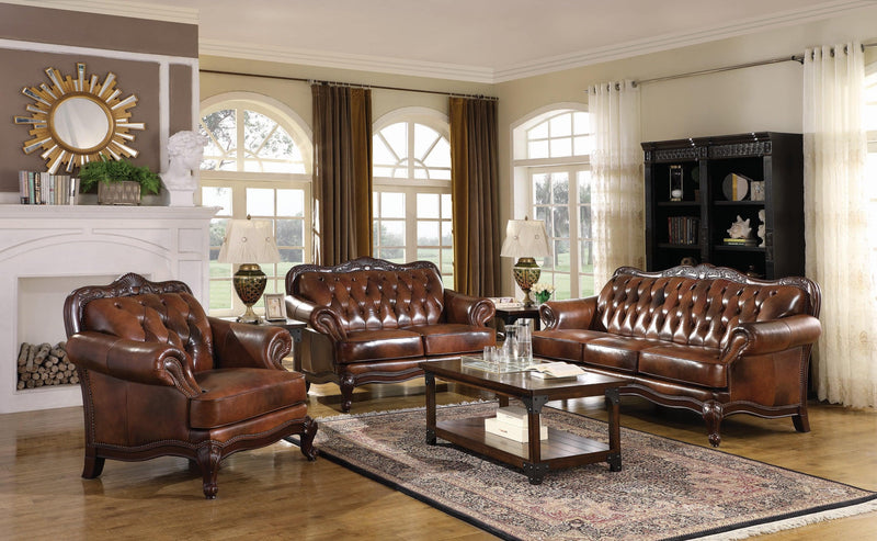 Victoria - Tri-Tone & Brown - Loveseat - Ornate Home