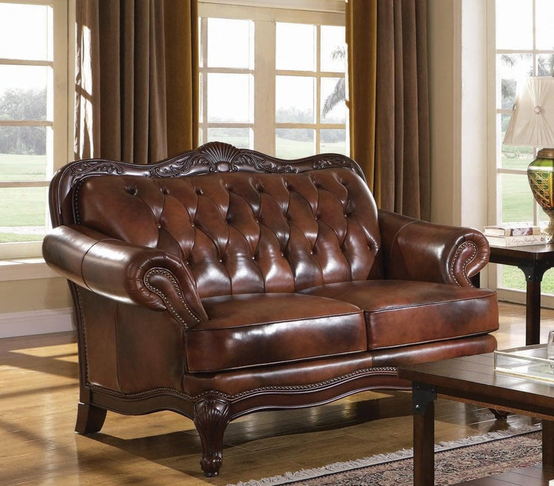 Victoria - Tri-Tone & Brown - Loveseat - Ornate Home