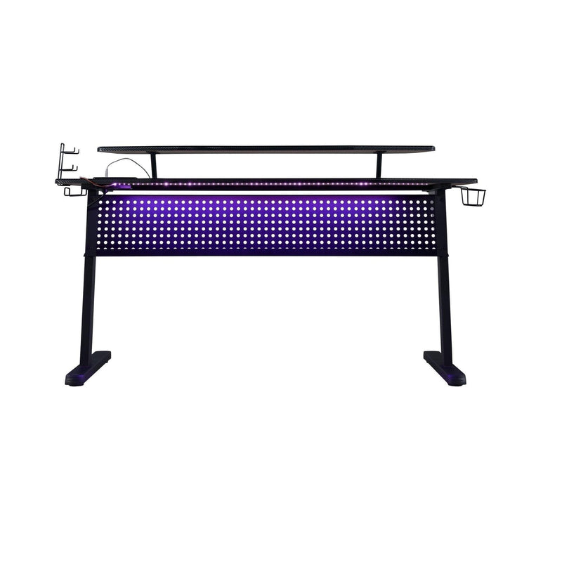 Vildre Gaming Desk w/LED & USB Port - Ornate Home