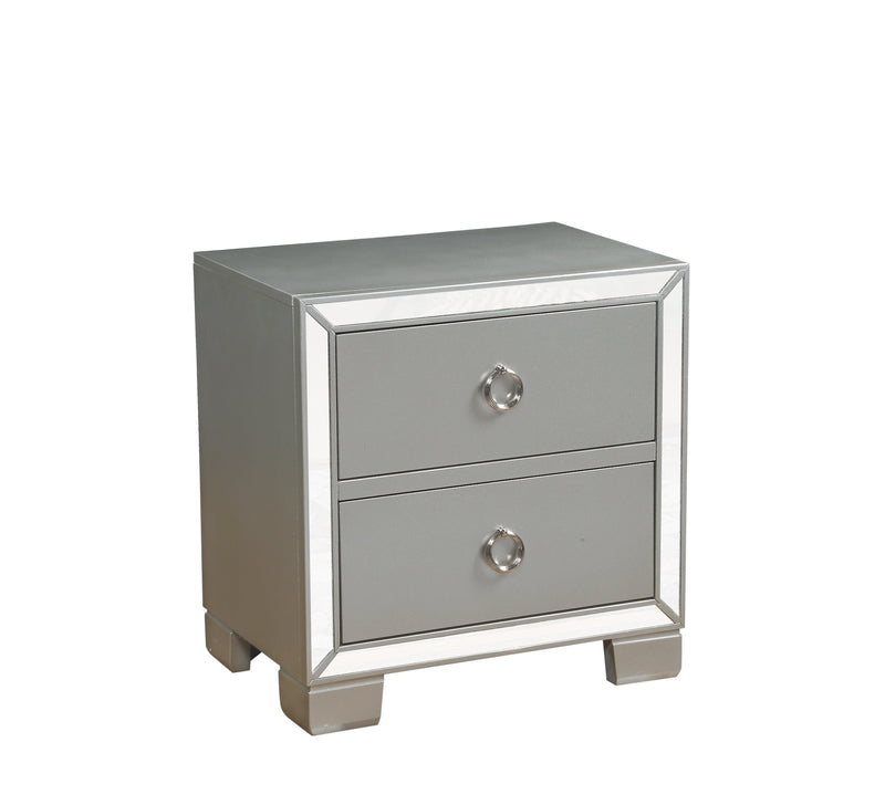 Voeville II Platinum Nightstand - Ornate Home