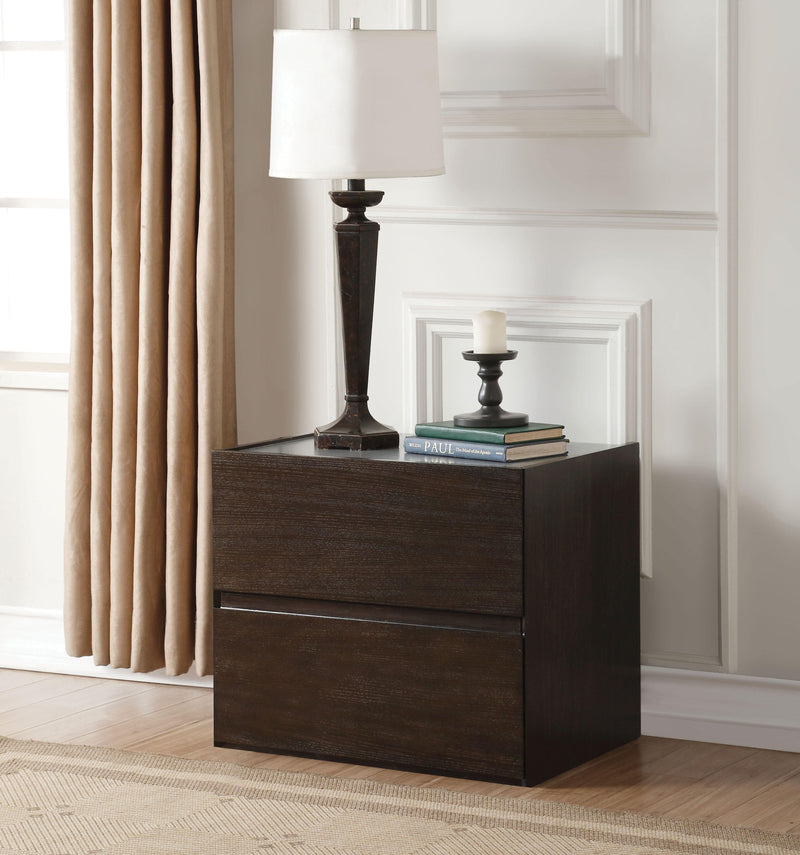 Wellins Dark Gray & Espresso Accent Table - Ornate Home