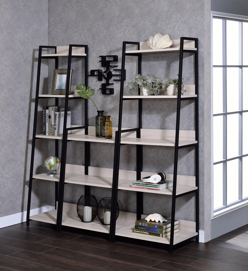 Wendral Natural & Black Bookshelf (3-Tier) - Ornate Home