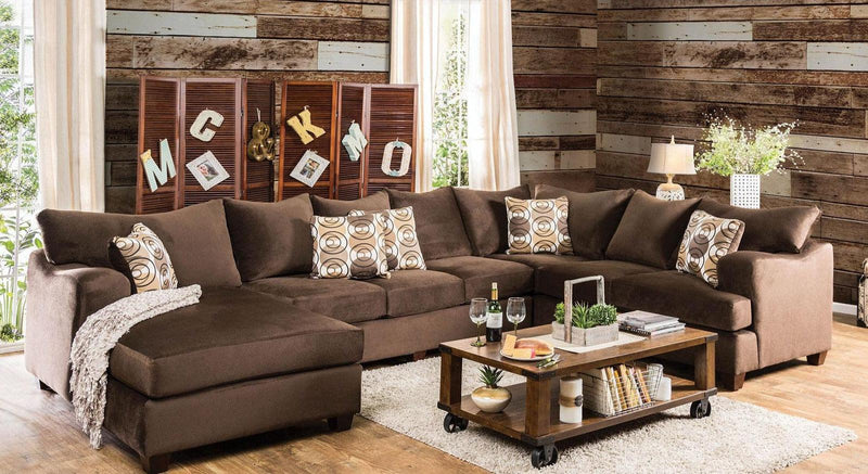 Wessington - Chocolate - U Shape Sectional Sofa - Ornate Home