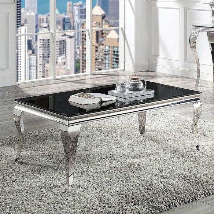 Wetzikon - Black & Silver - 3pc Coffee Table Set - Ornate Home