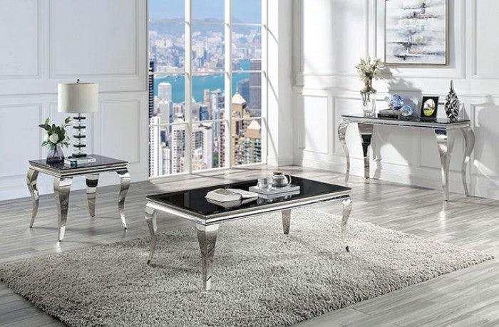 Wetzikon - Black & Silver - 3pc Coffee Table Set - Ornate Home