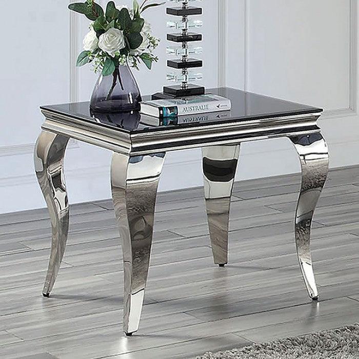 Wetzikon - Black & Silver - End Table - Ornate Home