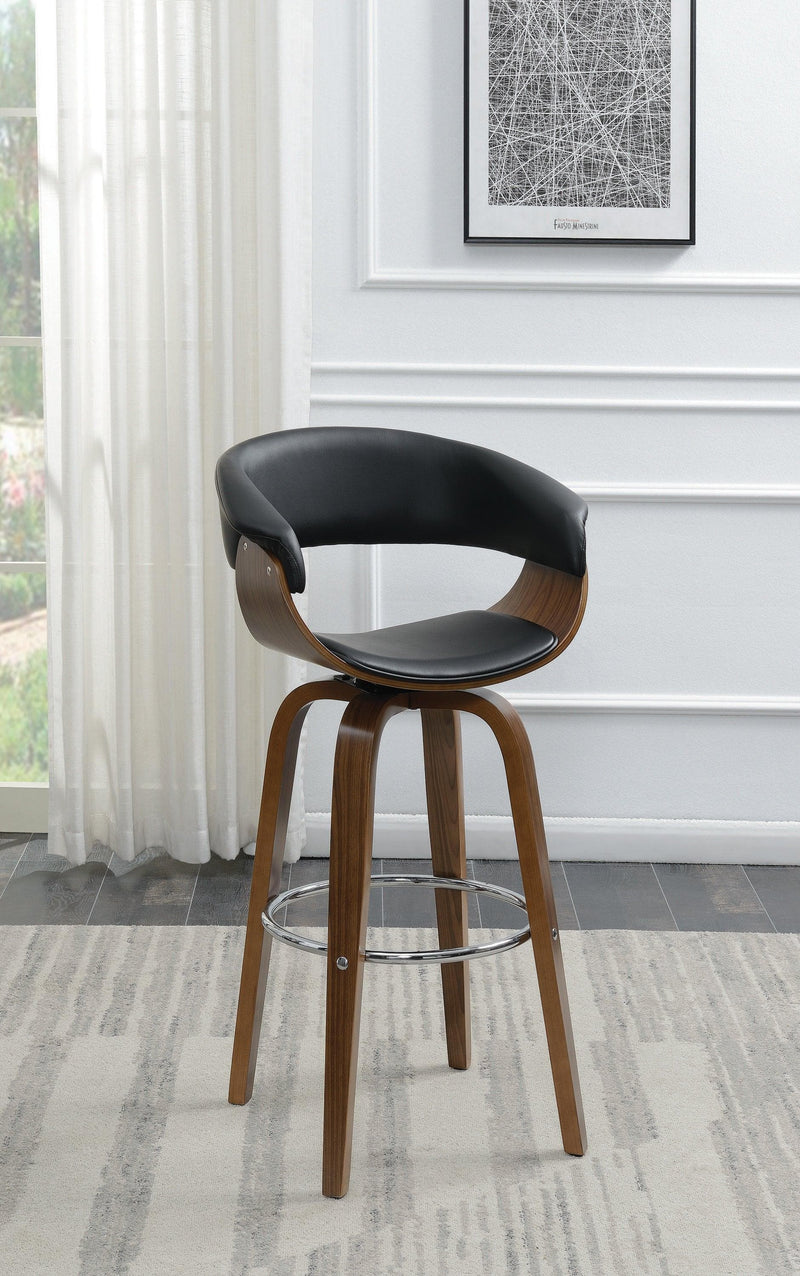 Windwril - Walnut & Black - Bar Stool - Ornate Home