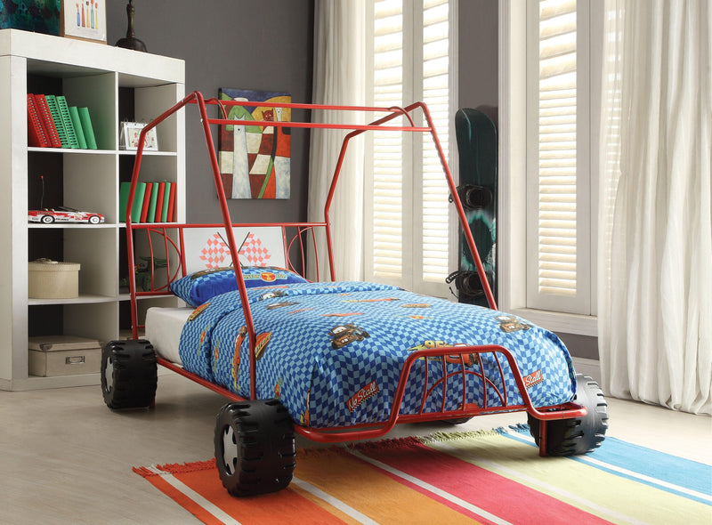 Xander Red Go Kart Twin Bed - Ornate Home