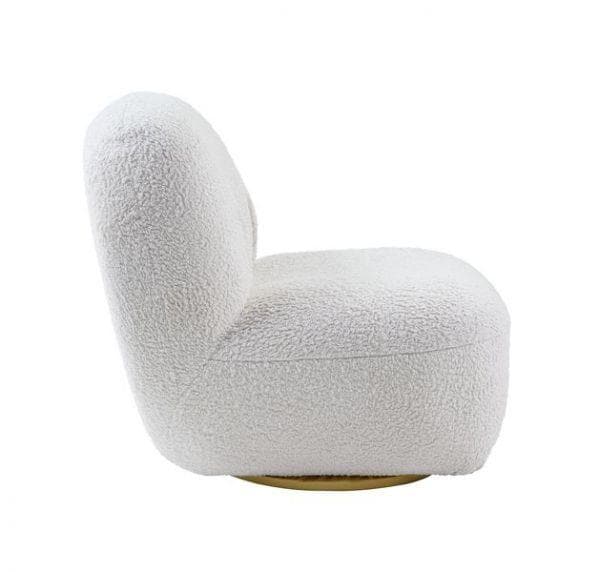 Yedaid - Teddy Sherpa Fabric - Swivel Accent Chair - Ornate Home