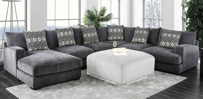 Kaylee - Gray - U - Shape Sectional Sofa w/ Left Chaise - Ornate Home