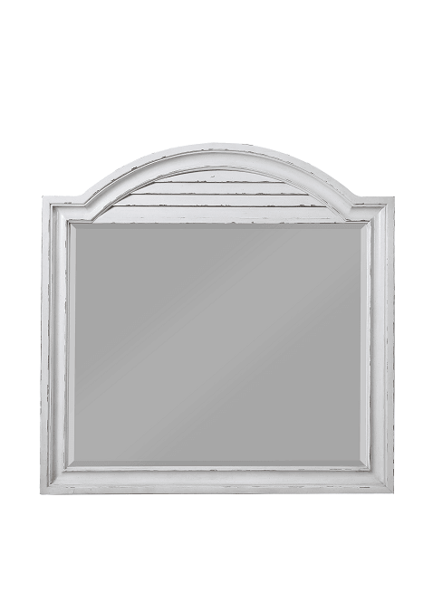 York Shire Antique White Mirror - Ornate Home